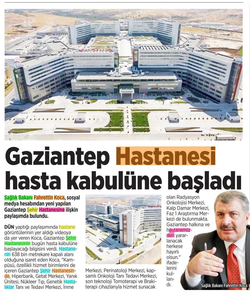 Gaziantep Hastanesi Hasta Kabul Ne Ba Lad